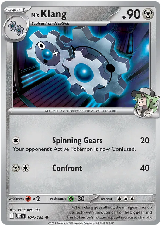 104/159 N's Klang Journey Together Pokémon Card