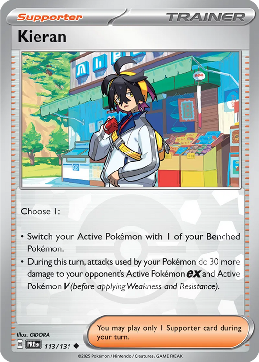113/131 Kieran Poke Ball Holo Prismatic Evolutions Pokémon Card