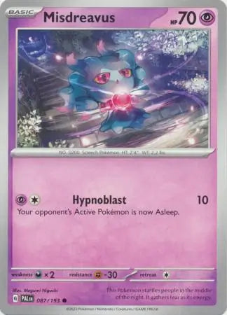 087/193 Misdreavus Paldea Evolved Pokémon Card