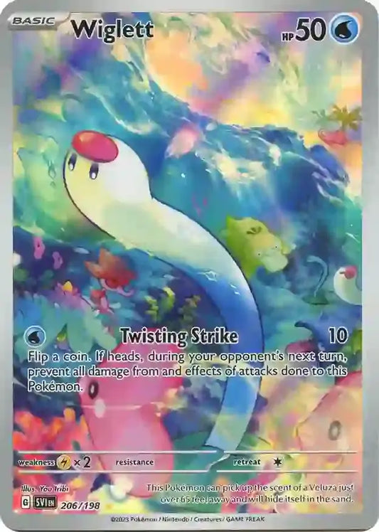 206/198 Wiglett Scarlet & Violet Base Set Pokémon Card