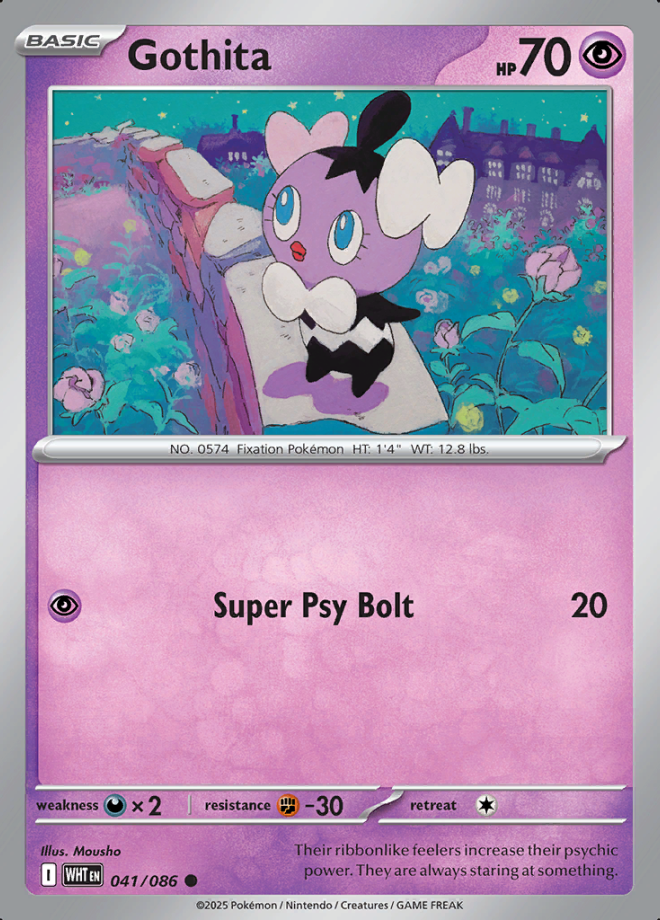 041/086 Gothita White Flare Pokémon Card