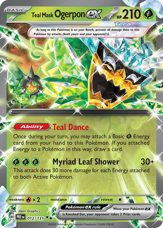 012/131 Teal Mask Ogerpon ex Prismatic Evolutions Pokémon Card