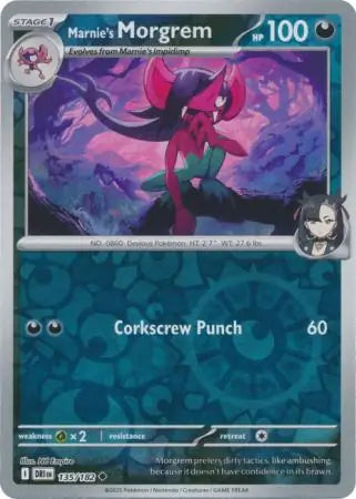 135/182 Marnie's Morgrem Reverse Holo Destined Rivals Pokémon Card
