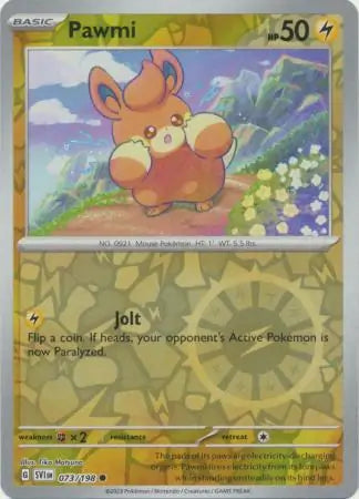 073/198 Pawmi Reverse Holo Scarlet & Violet Base Set Pokémon Card