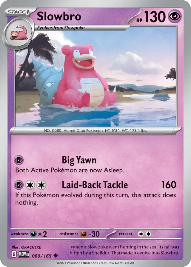 080/165 Slowbro 151 Pokémon Card