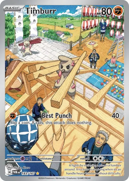 183/167 Timburr Twilight Masquerade Pokémon Card