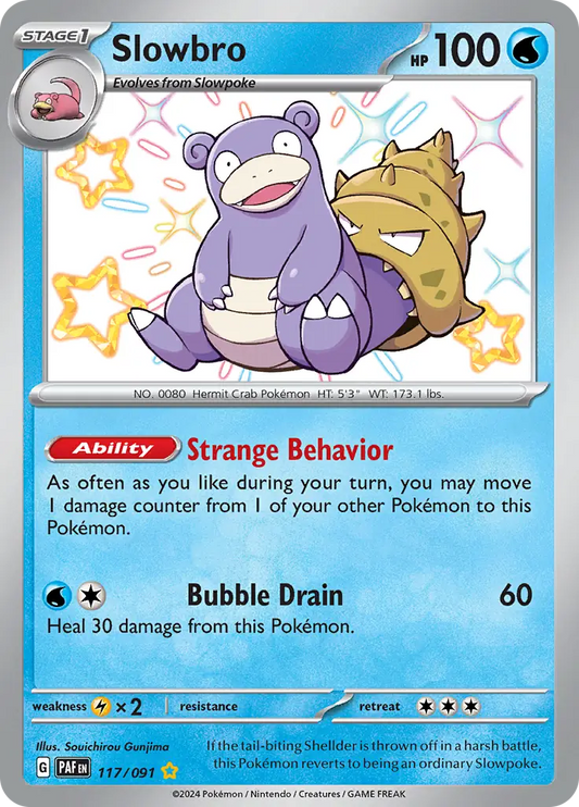 117/091 Slowbro Paldean Fates Pokémon Card