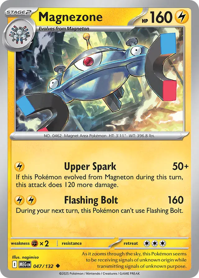 047/132 Magnezone Mega Evolution Pokémon Card