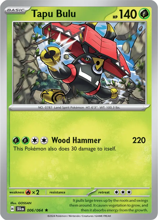 006/064 Tapu Bulu Shrouded Fable Pokémon Card