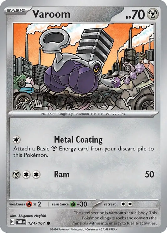 124/167 Varoom Twilight Masquerade Pokémon Card