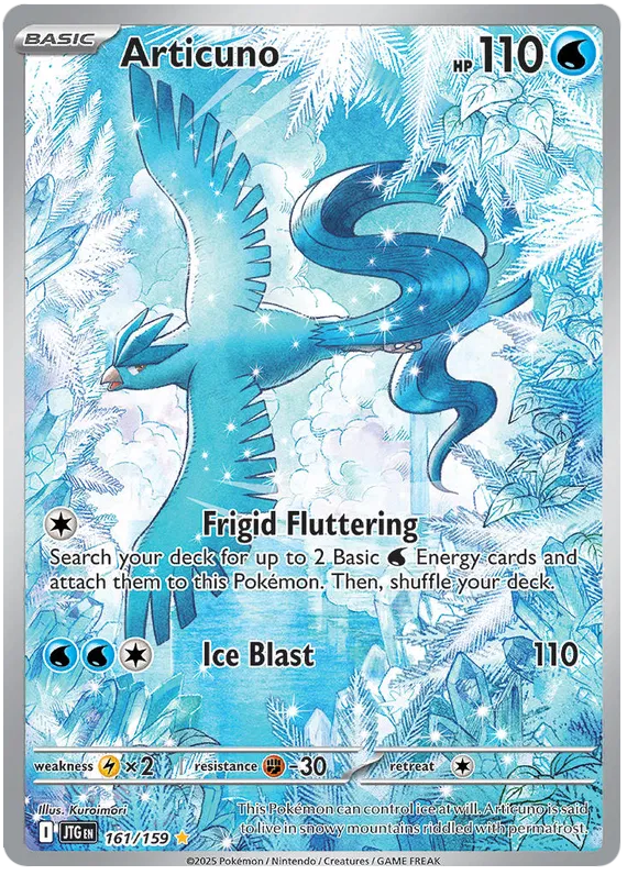 161/159 Articuno Journey Together Pokémon Card