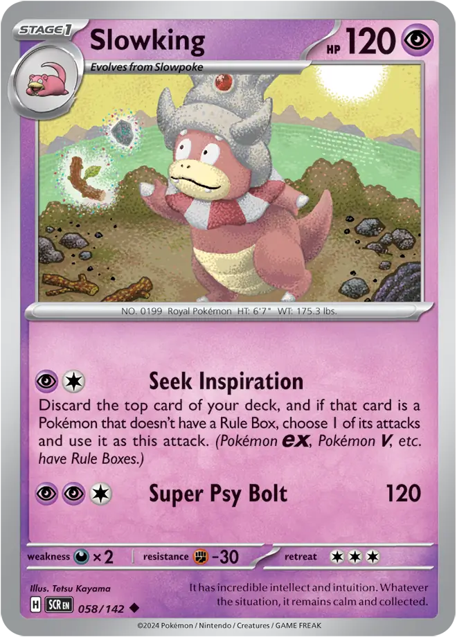 058/142 Slowking Stellar Crown Pokémon Card