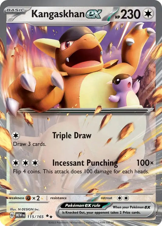115/165 Kangaskhan ex 151 Pokémon Card