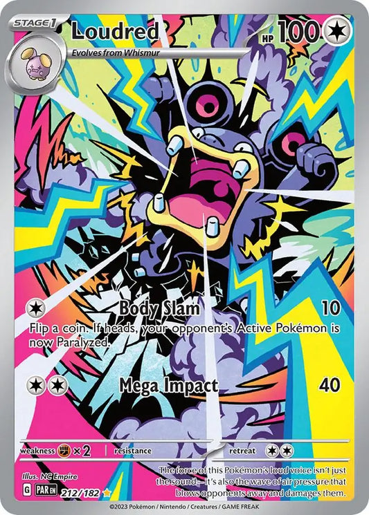 212/182 Loudred Paradox Rift Pokémon Card