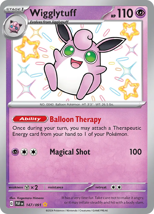 147/091 Wigglytuff Paldean Fates Pokémon Card