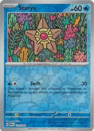 120/165 Staryu Reverse Holo 151 Pokémon Card