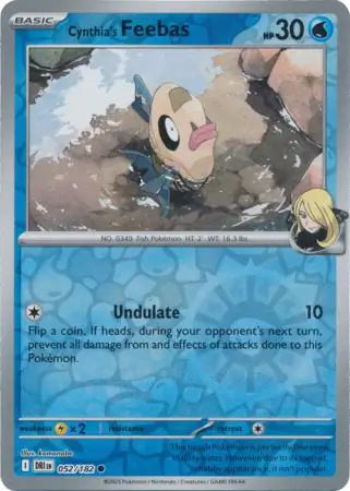 052/182 Cynthia's Feebas Reverse Holo Destined Rivals Pokémon Card