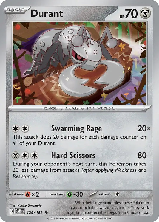 129/182 Durant Paradox Rift Pokémon Card