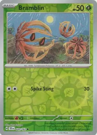 020/162 Bramblin Reverse Holo Temporal Forces Pokémon Card