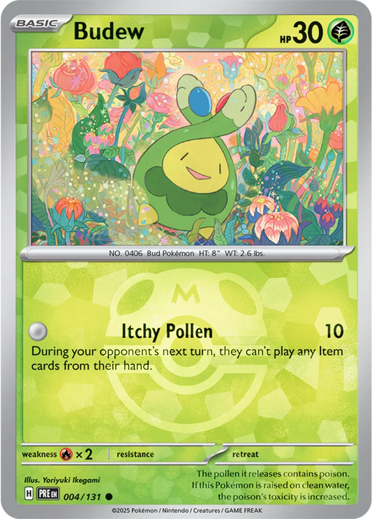004/131 Budew Master Ball Holo Prismatic Evolutions Pokémon Card