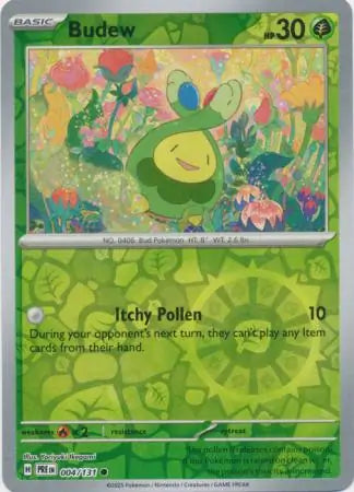 004/131 Budew Reverse Holo Prismatic Evolutions Pokémon Card