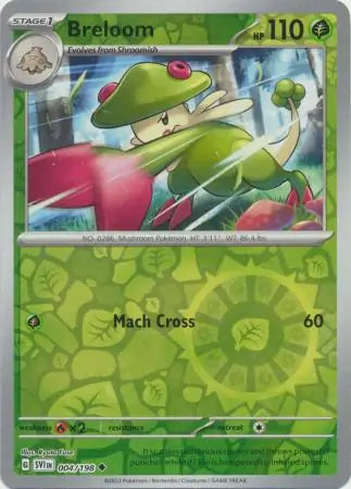 004/198 Breloom Reverse Holo Scarlet & Violet Base Set Pokémon Card
