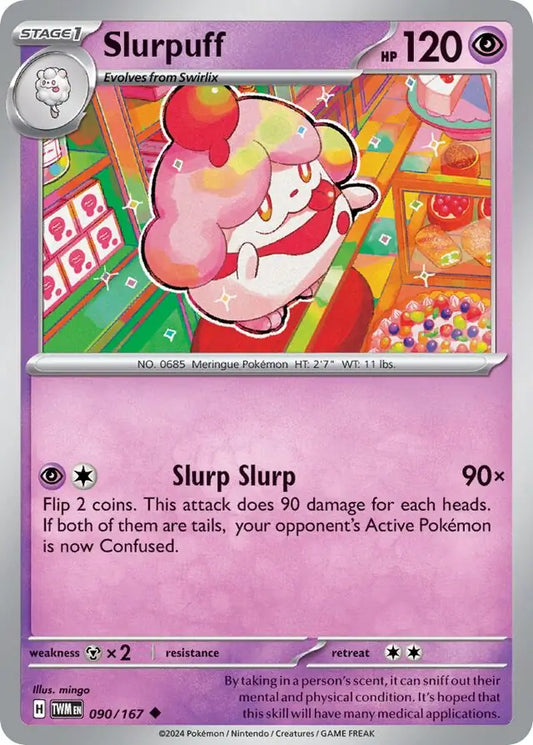 090/167 Slurpuff Twilight Masquerade Pokémon Card