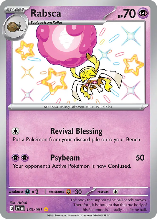 163/091 Rabsca Paldean Fates Pokémon Card