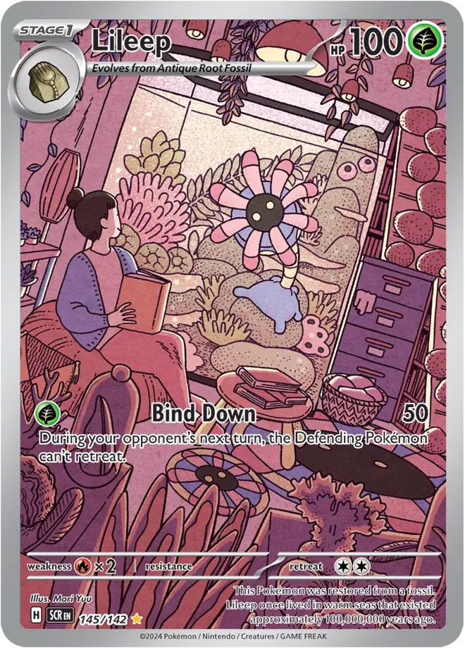 145/142 Lileep Stellar Crown Pokémon Card