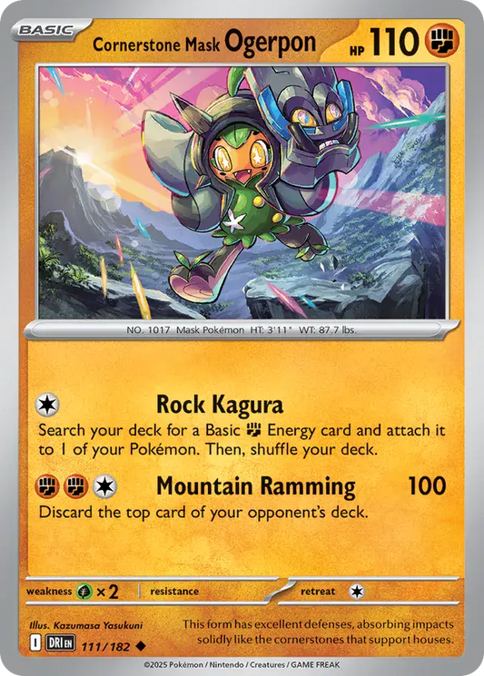 111/182 Cornerstone Mask Ogerpon Destined Rivals Pokémon Card