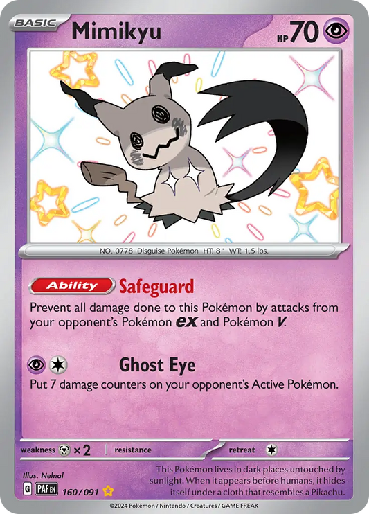 160/091 Mimikyu Paldean Fates Pokémon Card