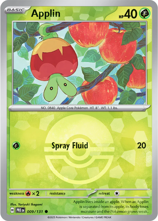 009/131 Applin Poke Ball Holo Prismatic Evolutions Pokémon Card