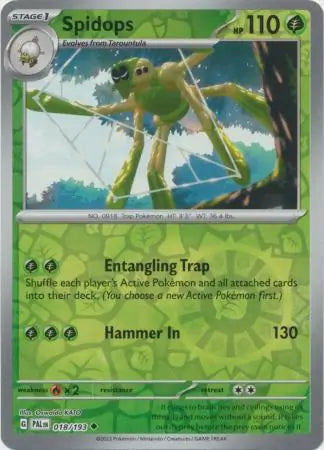 018/193 Spidops Reverse Holo Paldea Evolved Pokémon Card