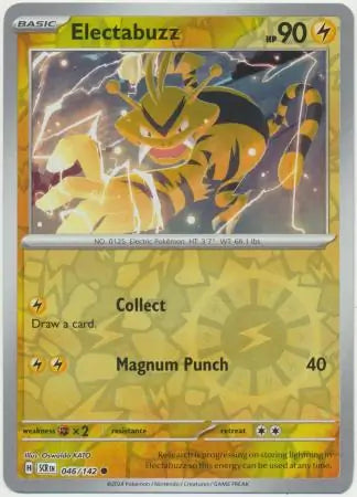046/142 Electabuzz Reverse Holo Stellar Crown Pokémon Card