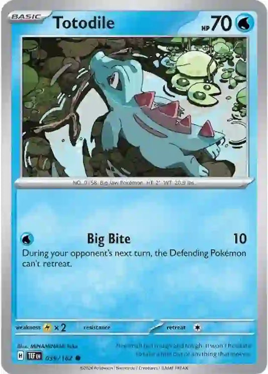 039/162 Totodile Scarlet & Violet Temporal Forces Pokémon Card