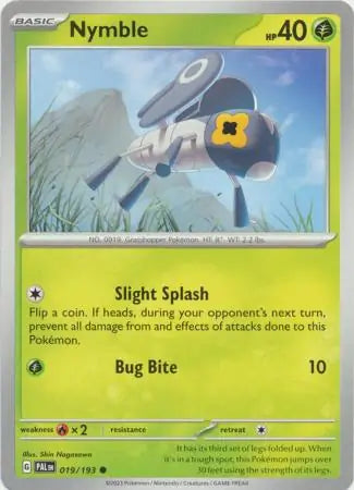 019/193 Nymble Paldea Evolved Pokémon Card