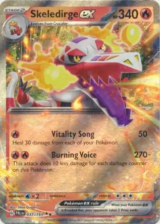 037/193 Skeledirge ex Paldea Evolved Pokémon Card