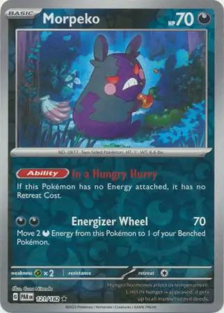 121/182 Morpeko Reverse Holo Paradox Rift Pokémon Card