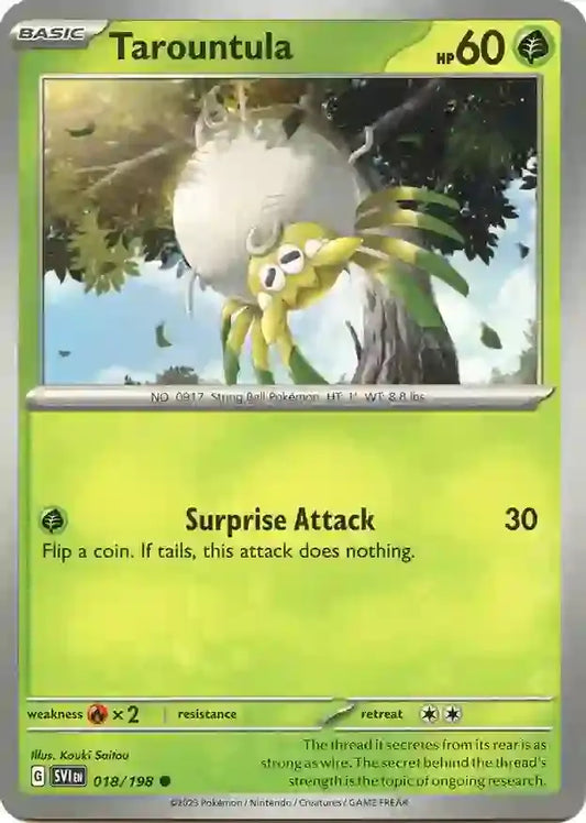 018/198 Tarountula Scarlet & Violet Base Set Pokémon Card