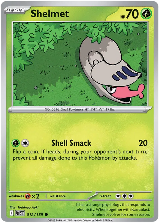012/159 Shelmet Journey Together Pokémon Card