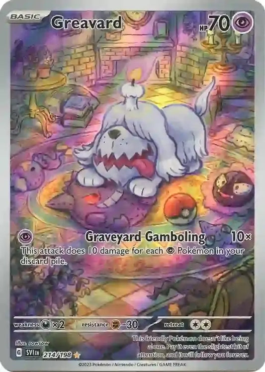 214/198 Greavard Scarlet & Violet Base Set Pokémon Card