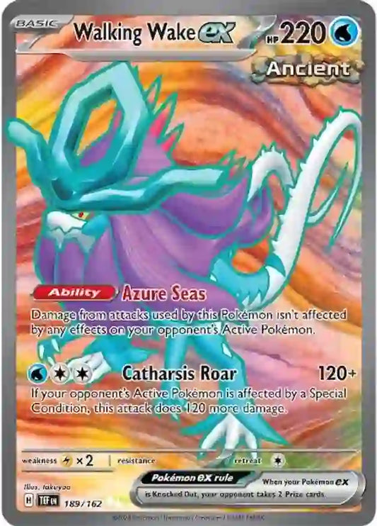 189/162 Walking Wake ex Scarlet & Violet Temporal Forces Pokémon Card