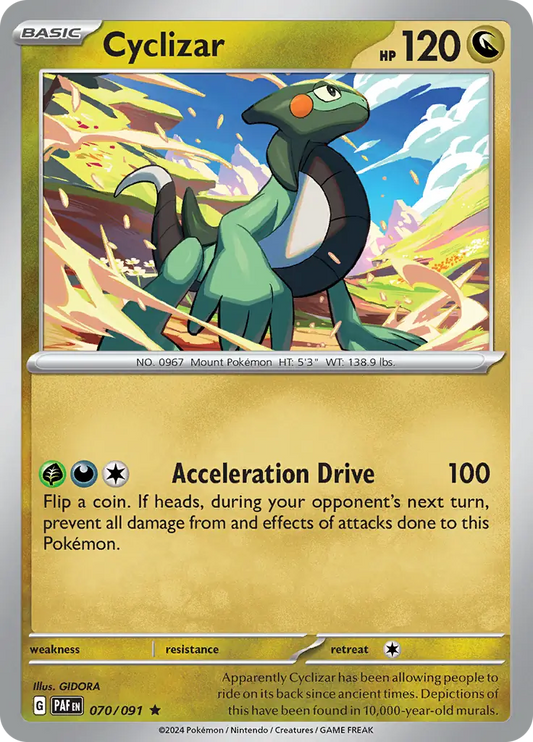 070/091 Cyclizar Paldean Fates Pokémon Card