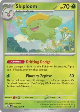 002/193 Skiploom Paldea Evolved Pokémon Card