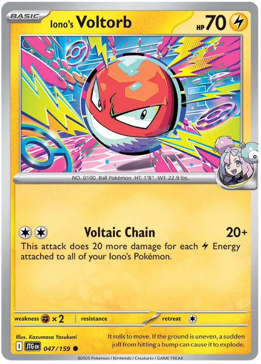 047/159 Iono's Voltorb Journey Together Pokémon Card