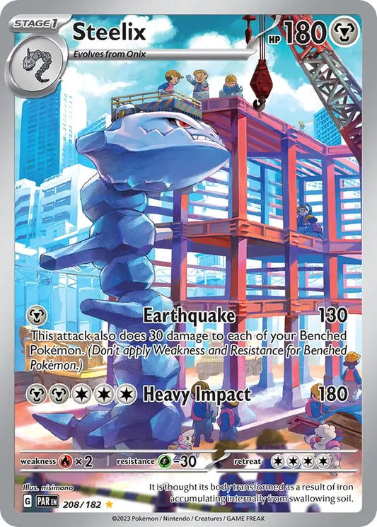 208/182 Steelix Paradox Rift Pokémon Card