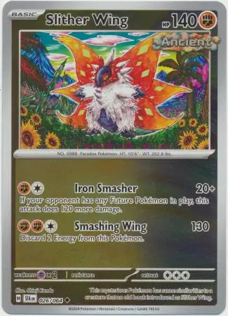 026/064 Slither Wing Reverse Holo Shrouded Fable Pokémon Card