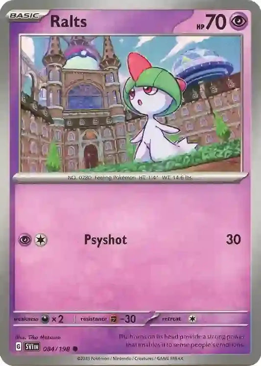 084/198 Ralts Scarlet & Violet Base Set Pokémon Card