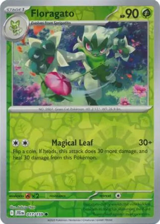 017/159 Floragato Reverse Holo Journey Together Pokémon Card
