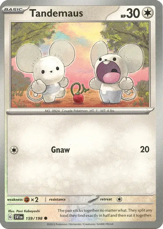 159/198 Tandemaus Scarlet & Violet Base Set Pokémon Card